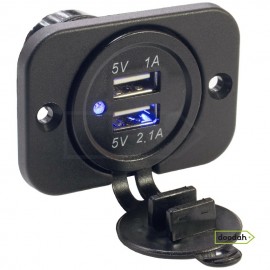 Авто / Мото USB зарядний пристрій - Recessed PRO, IP54, 2,1А. Гарантія 6 міс. Авто / Мото USB зарядний пристрій - Recessed PRO, IP54, 2,1А. Гарантія 6 міс.